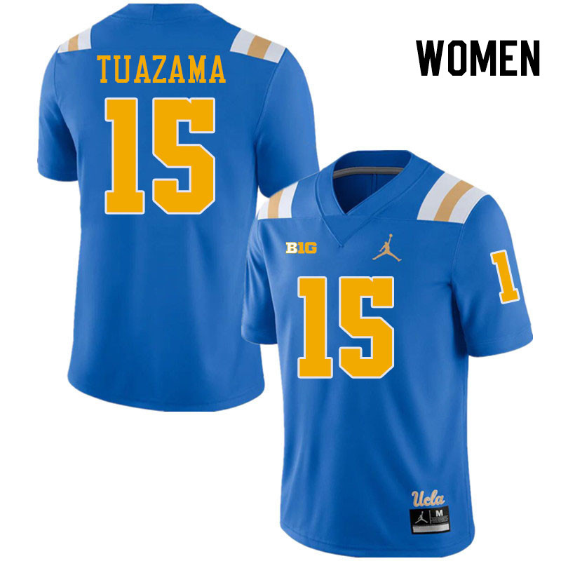 Women #15 Drew Tuazama UCLA Bruins College Football Jerseys Stitched-Royal